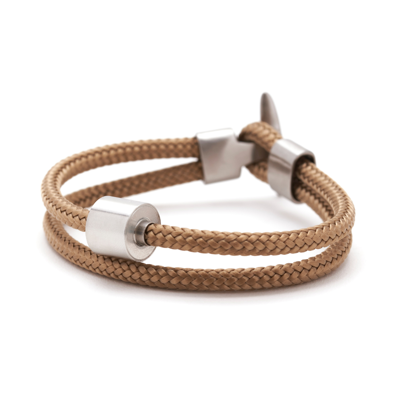 Goudzand Koord Armband in edelstaal