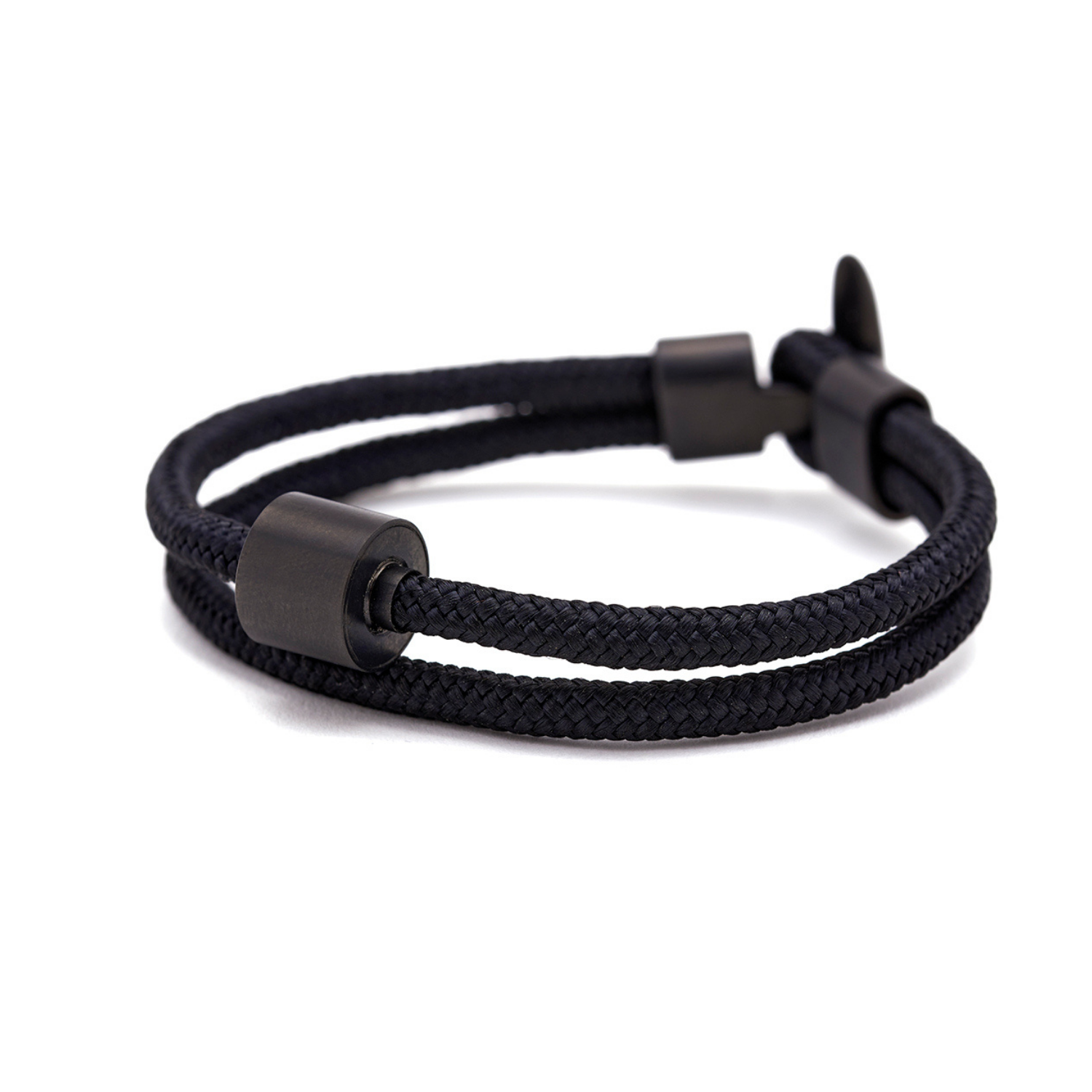 Zwart Koord Armband in black edition