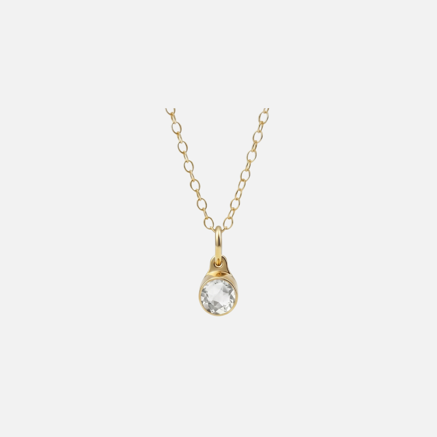 April Diamant Pendant verguld