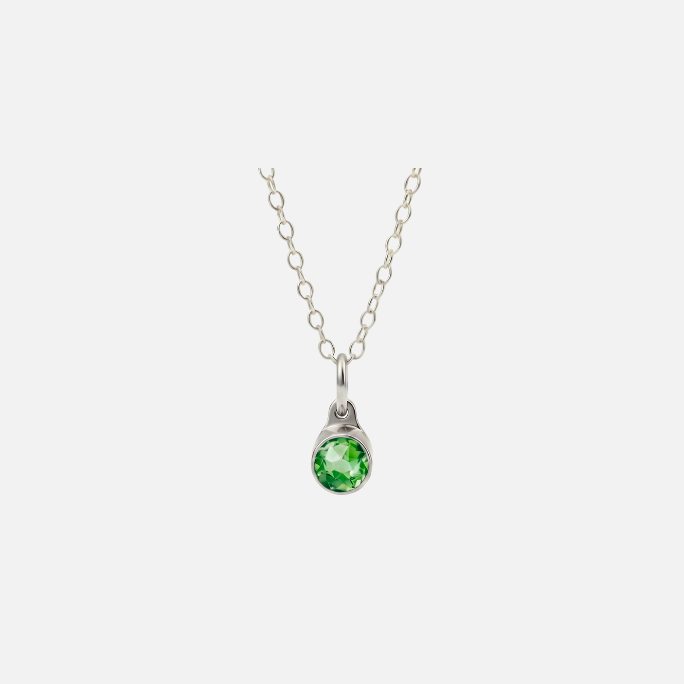 Augustus Peridot Pendant in edelstaal