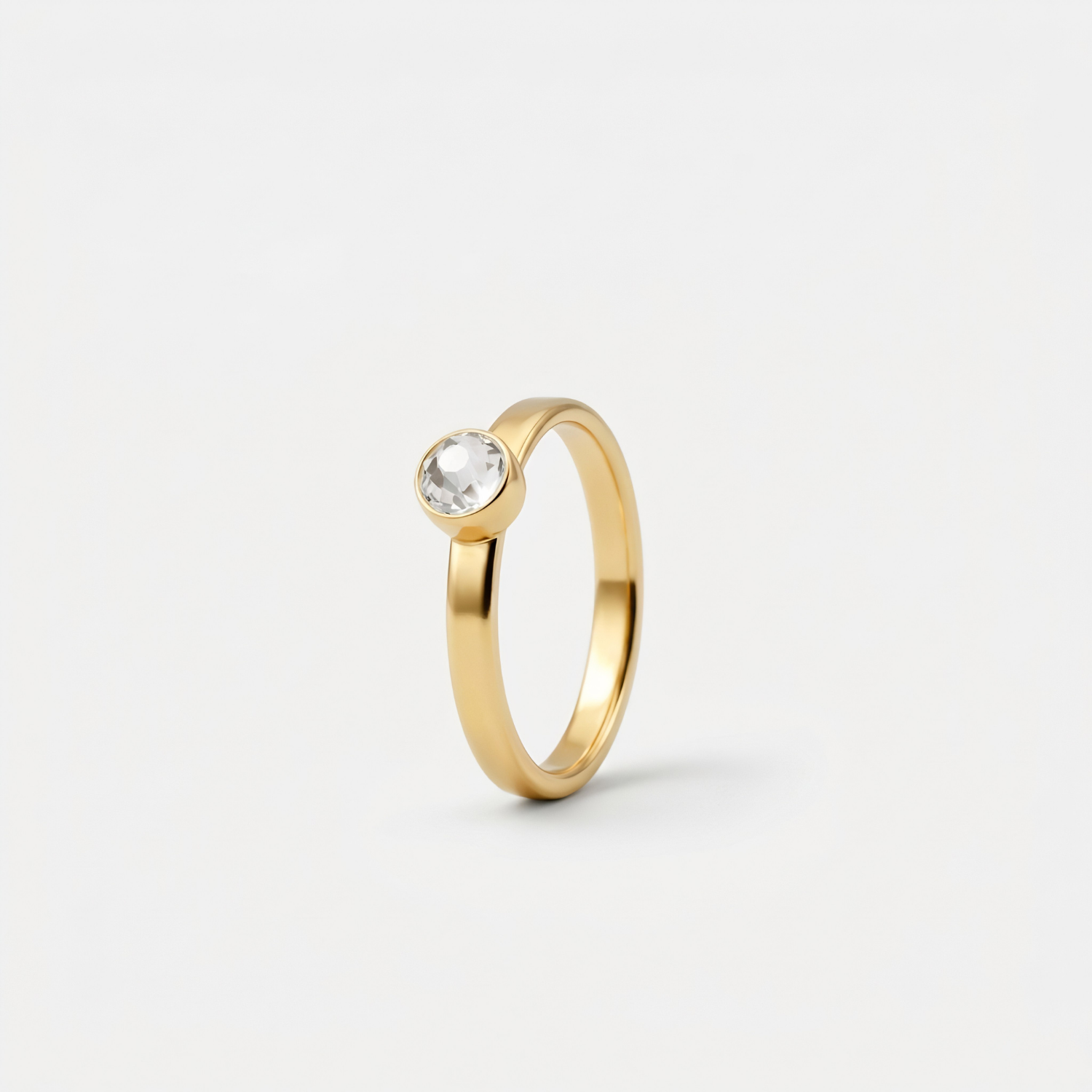 April Diamant Ring verguld