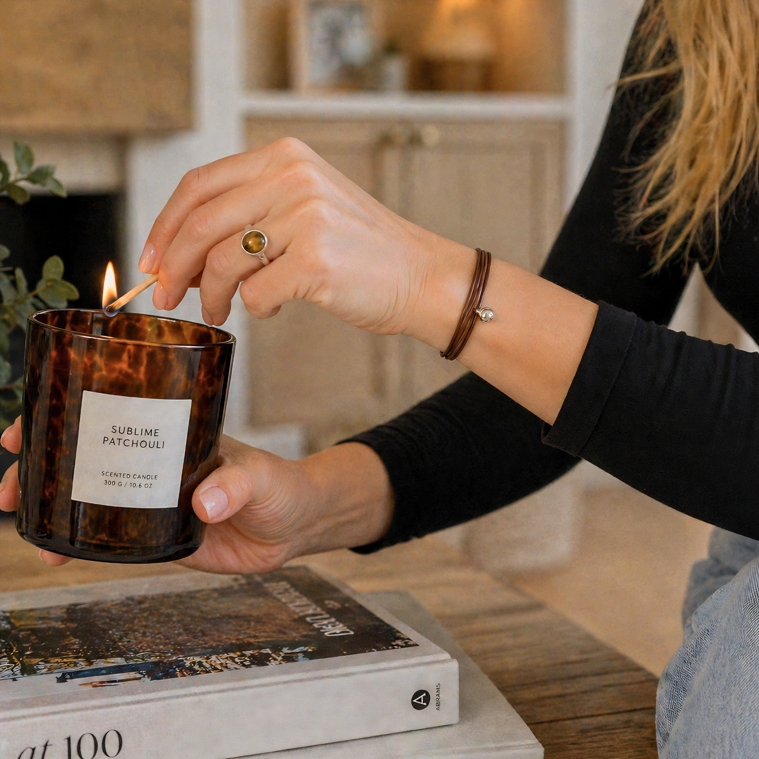 Bronzen Charm Armband in edelstaal