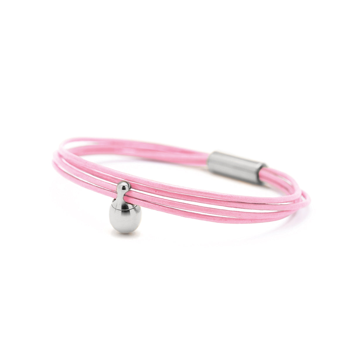 Roze Charm Armband in staal