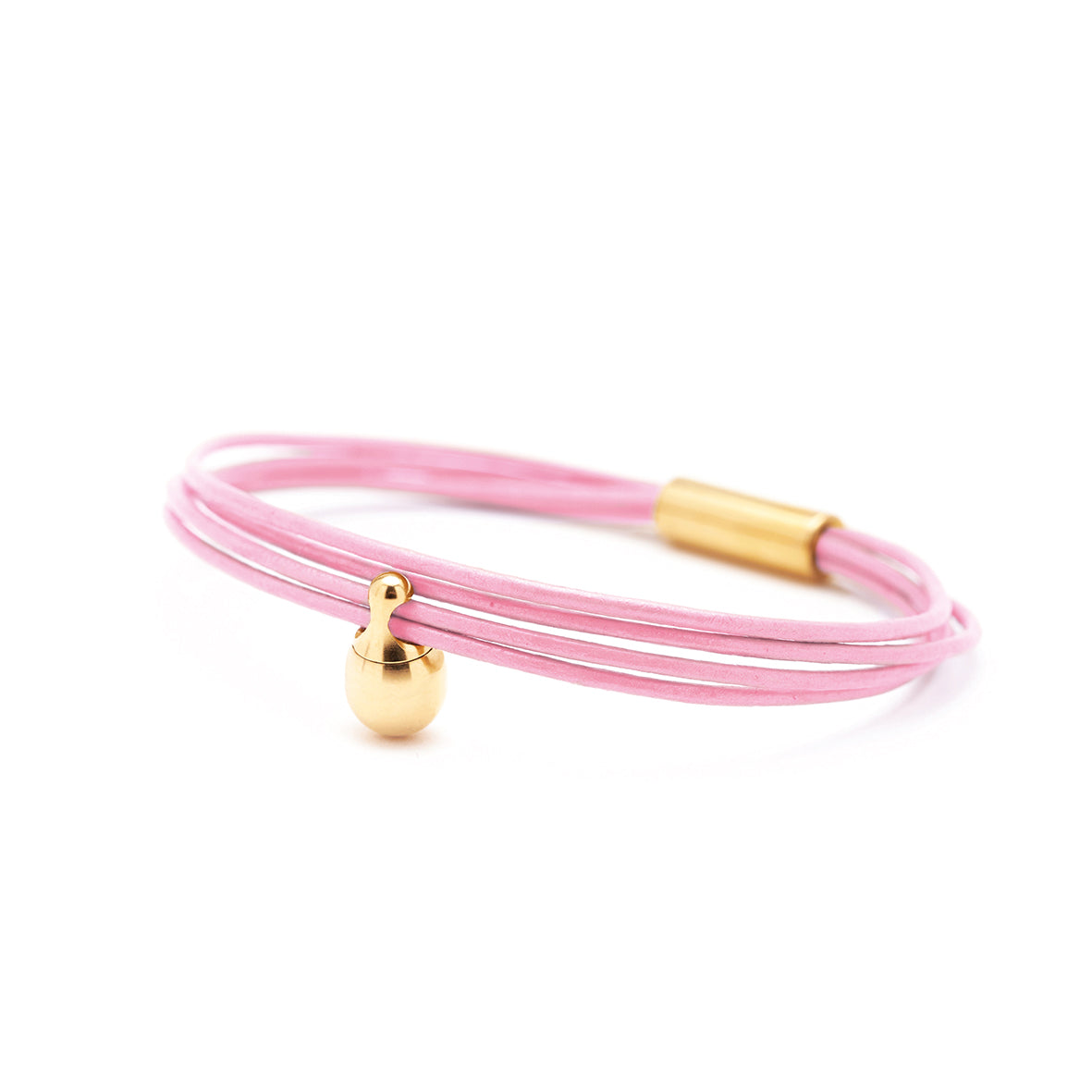 Roze Charm Armband verguld