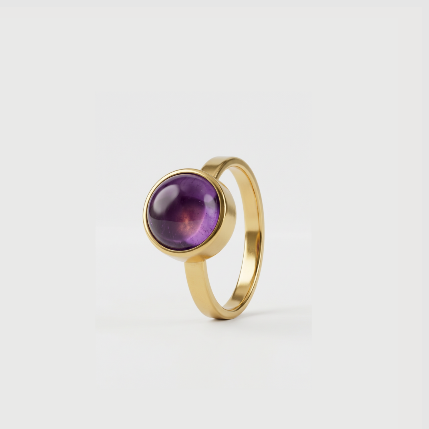 Amethist Ring verguld